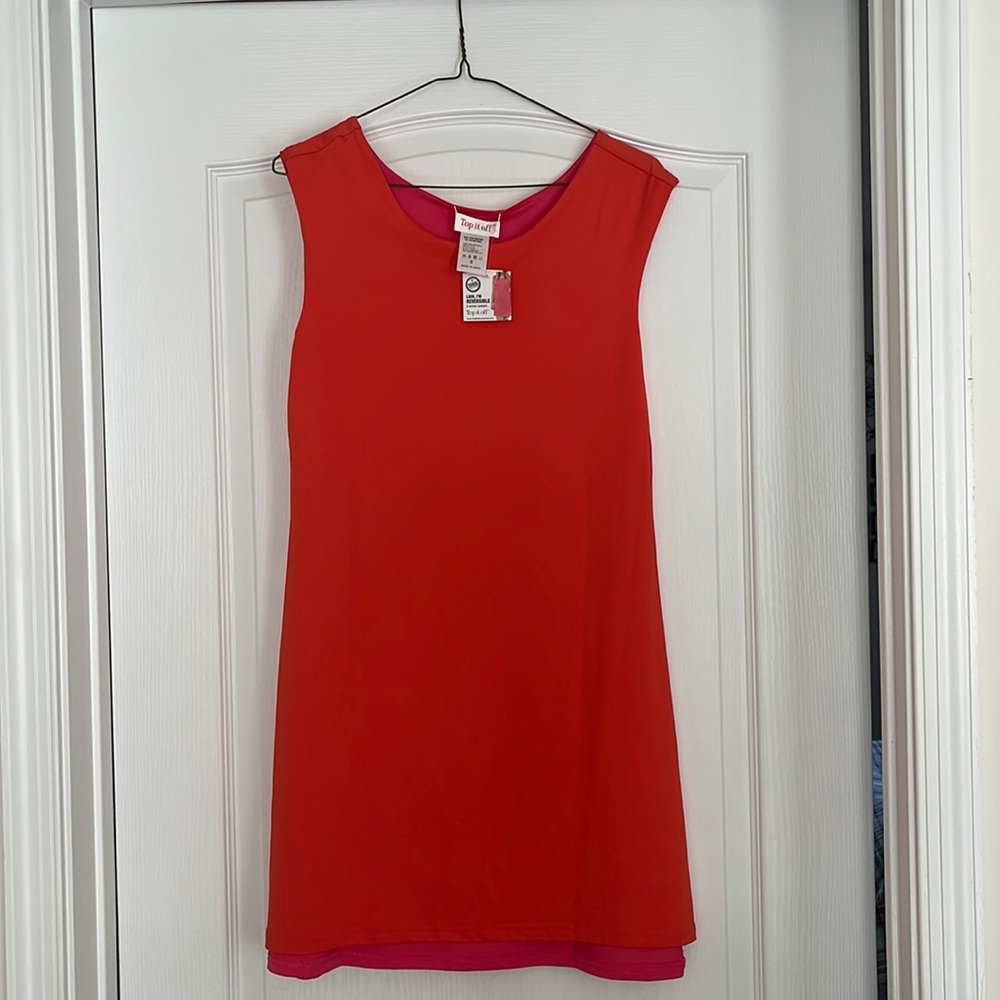 New Orange/Pink reversible mini dress
